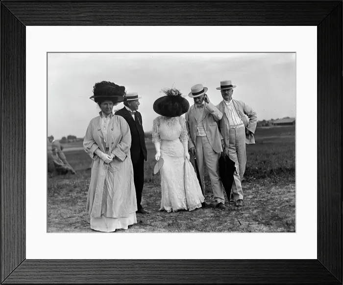 Framed Print : Wright Flights, Fort Myer, Va, July 1909 - Spectators: Sen. Kean; Sen. Lodge; Sen. A.O. Bacon. Creator: Harris & Ewing. Wright Flights, Fort Myer, Va, July 1909 - Spectators: Sen. Kean; Sen. Lodge; Sen. A.O. Bacon. Creator: Harris & Ewing Framed Print : Wright Flights, Fort Myer, Va, July 1909 - Spectators: Sen. Kean; Sen. Lodge; Sen. A.O. Bacon. Creator: Harris & Ewing. Wright Flights, Fort Myer, Va, July 1909 - Spectators: Sen. Kean; Sen. Lodge; Sen. A.O. Bacon. Creator: Harris & Ewing