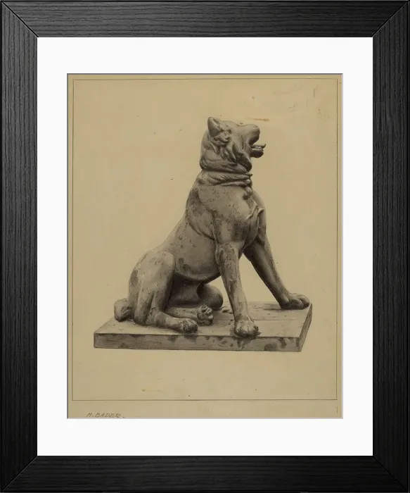 Framed Print : Cast Lead Dog, c. 1939. Creator: Herman Bader Framed Print : Cast Lead Dog, c. 1939. Creator: Herman Bader