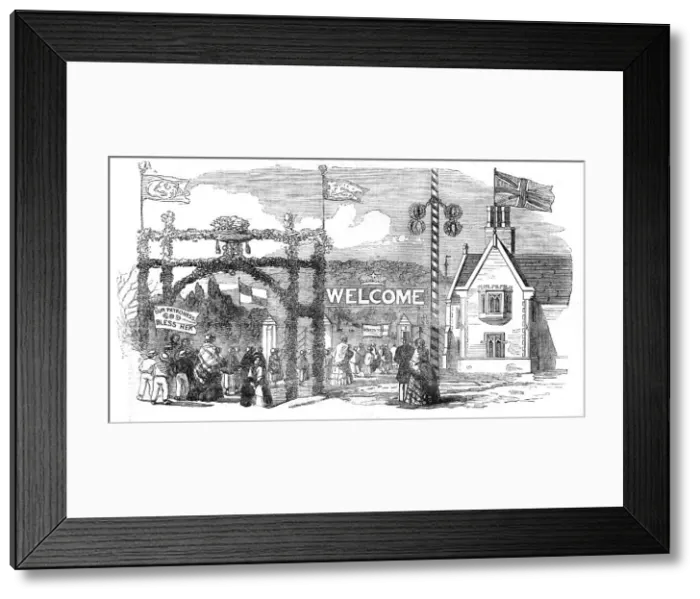 Framed Print : Entrance to Hawkstone Park, 1854. Creator: Unknown Framed Print : Entrance to Hawkstone Park, 1854. Creator: Unknown