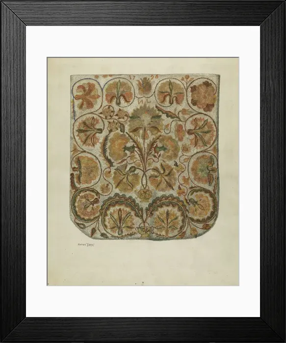 Framed Print : Bedspread, c. 1936. Creator: Michael Trekur Framed Print : Bedspread, c. 1936. Creator: Michael Trekur