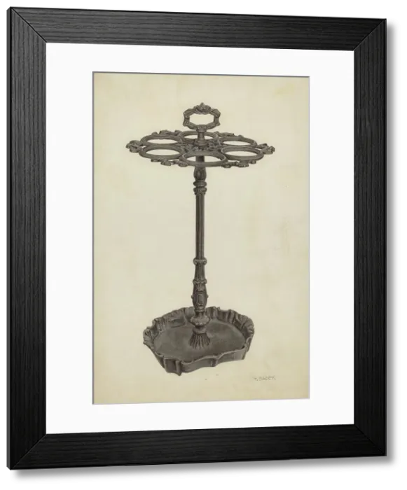 Framed Print : Umbrella Stand, c. 1939. Creator: Herman Bader Framed Print : Umbrella Stand, c. 1939. Creator: Herman Bader