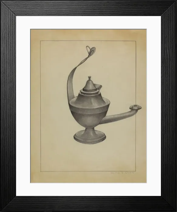 Framed Print : Lamp, c. 1936. Creator: Herman Bader Framed Print : Lamp, c. 1936. Creator: Herman Bader