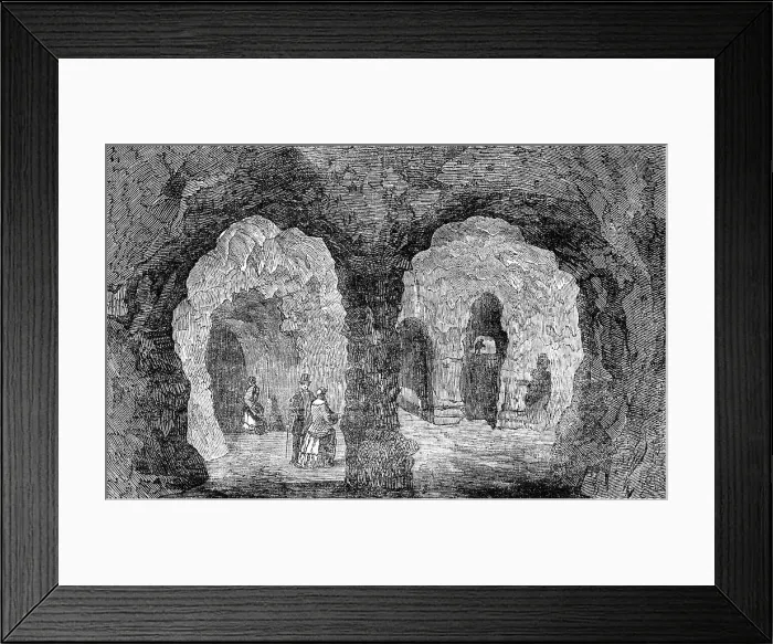 Framed Print : The Grotto, in Hawkstone Park, 1854. Creator: Unknown Framed Print : The Grotto, in Hawkstone Park, 1854. Creator: Unknown