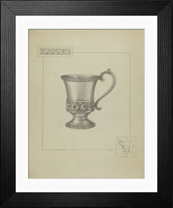 Framed Print : Silver Cup, c. 1936. Creator: Herman Bader Framed Print : Silver Cup, c. 1936. Creator: Herman Bader