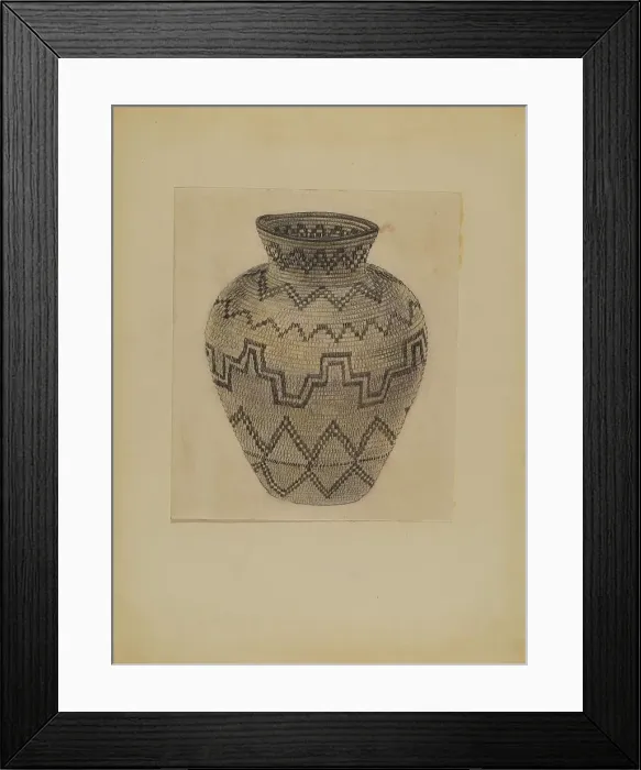 Framed Print : Basket, c. 1935. Creator: Michael Trekur Framed Print : Basket, c. 1935. Creator: Michael Trekur