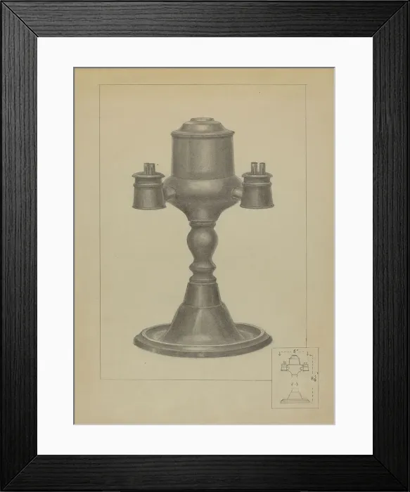 Framed Print : Lamp, c. 1936. Creator: Herman Bader Framed Print : Lamp, c. 1936. Creator: Herman Bader