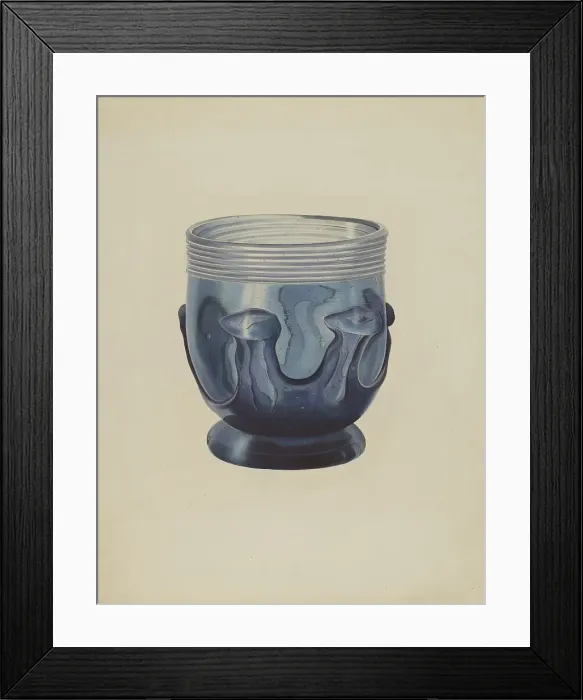 Framed Print : Glass Bowl, c. 1940. Creator: Michael Trekur