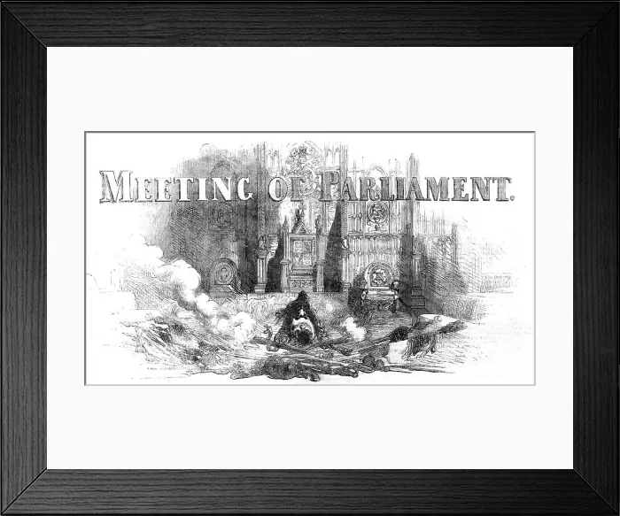 Framed Print : Meeting of Parliament, 1854. Creator: Unknown Framed Print : Meeting of Parliament, 1854. Creator: Unknown