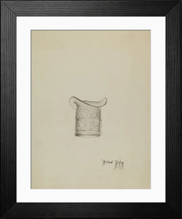 Framed Print : Glass Hat, c. 1936. Creator: Michael Trekur Framed Print : Glass Hat, c. 1936. Creator: Michael Trekur