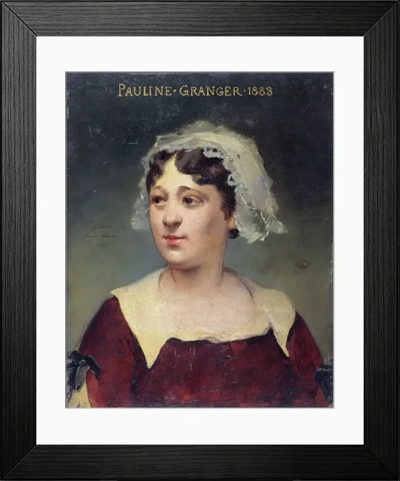 Framed Print : Portrait of Pauline Granger (1833-1913), member of the Comédie-Française, 1883. Creator: Louise Abbema Framed Print : Portrait of Pauline Granger (1833-1913), member of the Comédie-Française, 1883. Creator: Louise Abbema