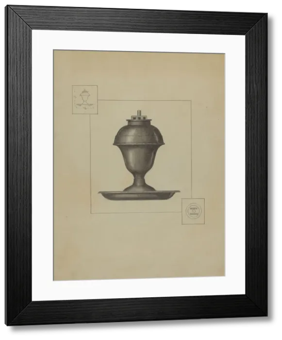 Framed Print : Lamp, c. 1936. Creator: Herman Bader Framed Print : Lamp, c. 1936. Creator: Herman Bader