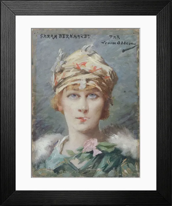 Framed Print : Portrait of Sarah Bernhardt (1844-1923), in the role of Adrienne Lecouvreur, 1880. Creator: Louise Abbema Framed Print : Portrait of Sarah Bernhardt (1844-1923), in the role of Adrienne Lecouvreur, 1880. Creator: Louise Abbema