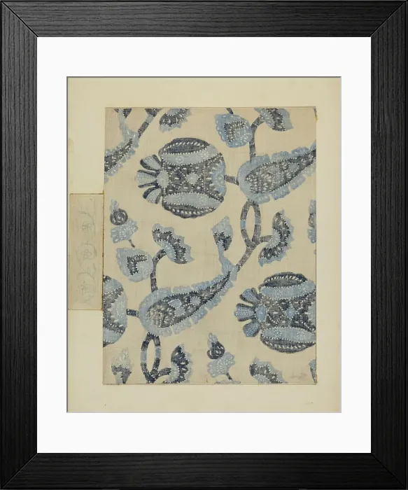 Framed Print : Resist Printed Linen, c. 1936. Creator: Michael Trekur Framed Print : Resist Printed Linen, c. 1936. Creator: Michael Trekur