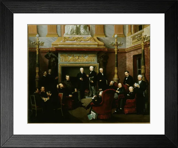 Framed Print : Smoking Room of the National Assembly at Palace of Versailles, in 1876, c1876. Creator: Leon Aclocque Framed Print : Smoking Room of the National Assembly at Palace of Versailles, in 1876, c1876. Creator: Leon Aclocque