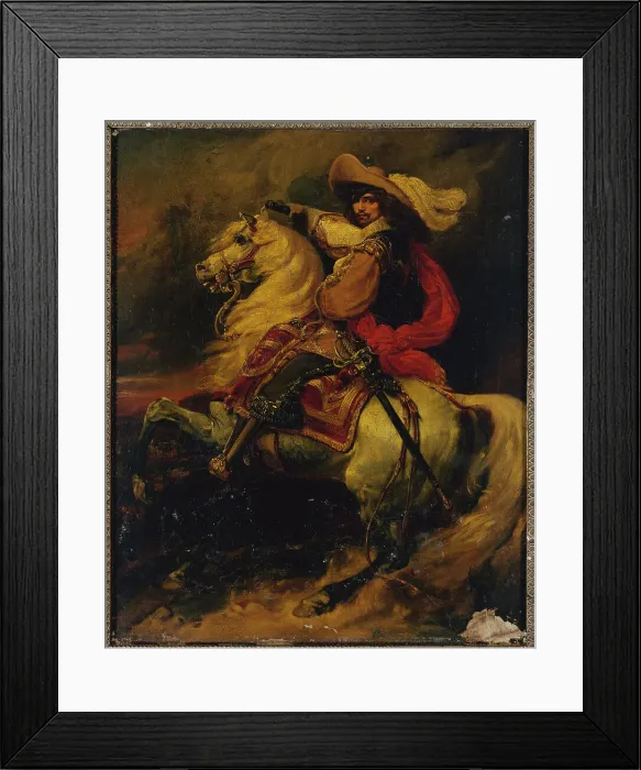 Framed Print : Equestrian portrait of Josias, count of Rantzau (1609-1650), marshal of France, c1834. Creator: Jean Alaux Framed Print : Equestrian portrait of Josias, count of Rantzau (1609-1650), marshal of France, c1834. Creator: Jean Alaux