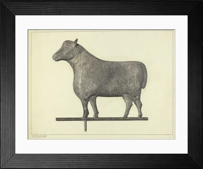 Framed Print : Weather Vane, c. 1939. Creator: Herman Bader Framed Print : Weather Vane, c. 1939. Creator: Herman Bader