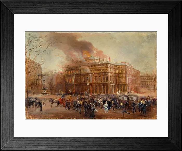 Framed Print : Fire at the Comedie-Francaise, March 8, 1900. Creator: Jean Baptiste Edmond Allouard Framed Print : Fire at the Comedie-Francaise, March 8, 1900. Creator: Jean Baptiste Edmond Allouard