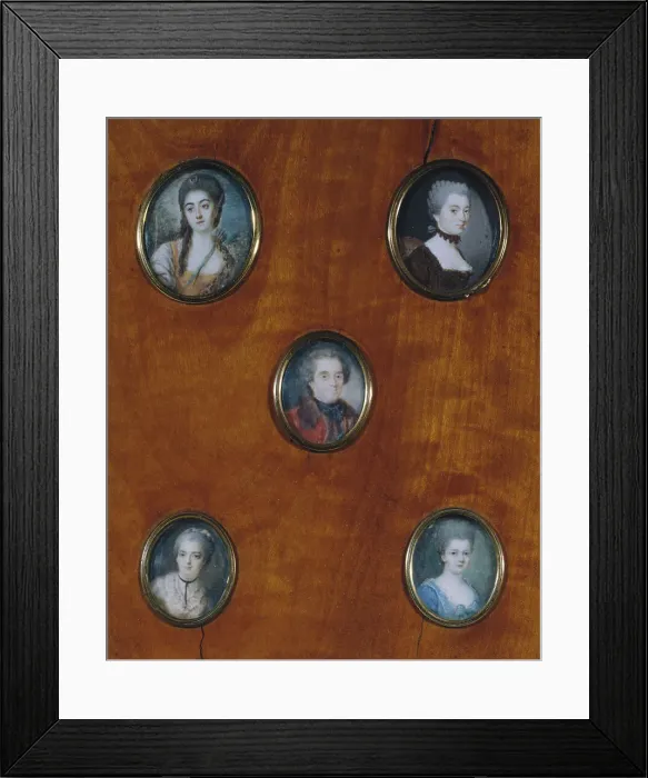 Framed Print : Portrait of Mme d'Epinay with hair in curls. Creator: Unknown Framed Print : Portrait of Mme d'Epinay with hair in curls. Creator: Unknown
