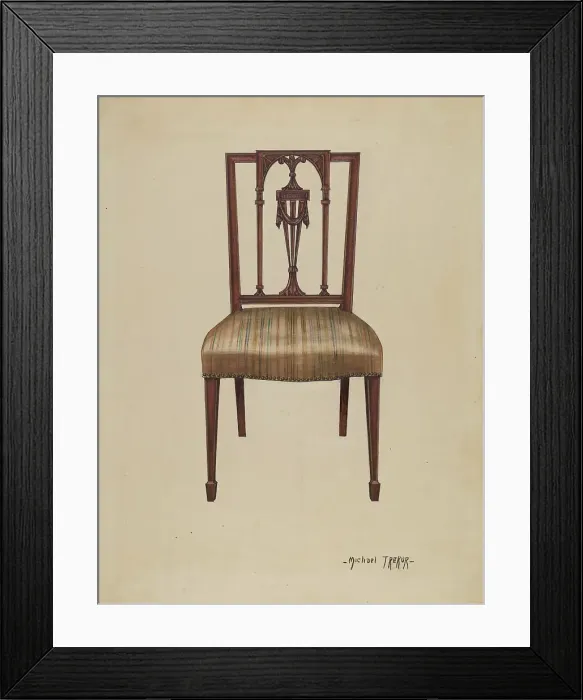 Framed Print : Side Chair, 1936. Creator: Michael Trekur Framed Print : Side Chair, 1936. Creator: Michael Trekur