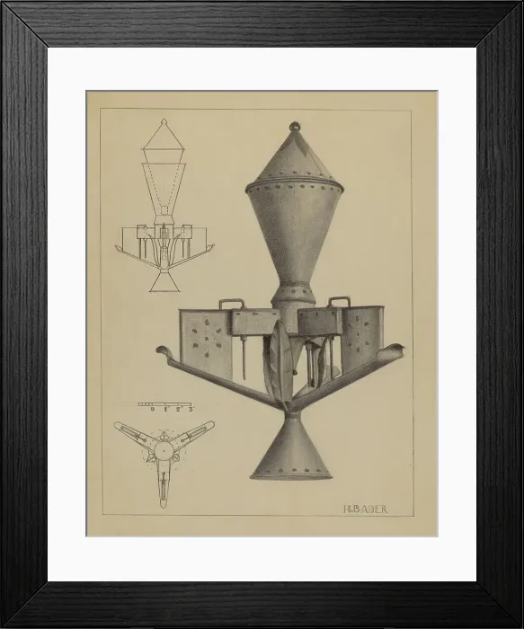 Framed Print : Oil Lamp, c. 1936. Creator: Herman Bader Framed Print : Oil Lamp, c. 1936. Creator: Herman Bader