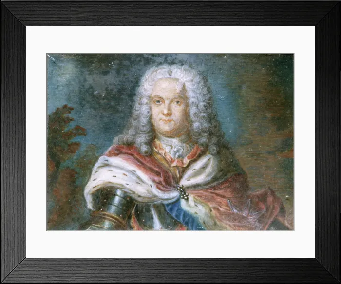 Framed Print : Portrait thought to be the Marshal of Saxe. Creator: Unknown Framed Print : Portrait thought to be the Marshal of Saxe. Creator: Unknown