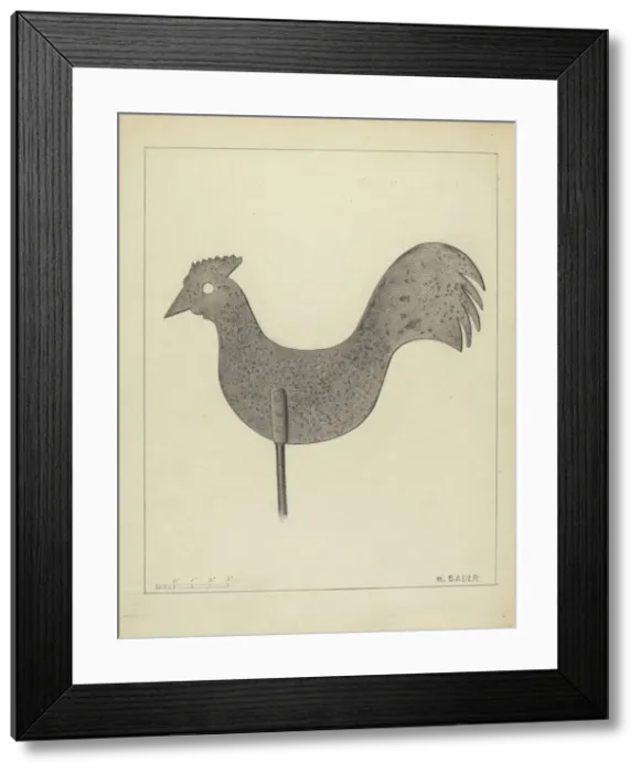 Framed Print : Weather Vane, c. 1937. Creator: Herman Bader Framed Print : Weather Vane, c. 1937. Creator: Herman Bader