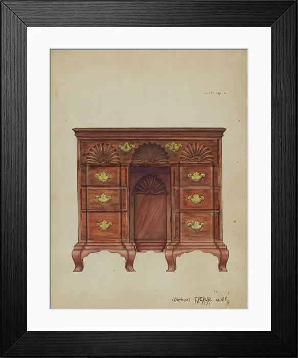 Framed Print : Dressing Table, 1936. Creator: Michael Trekur Framed Print : Dressing Table, 1936. Creator: Michael Trekur