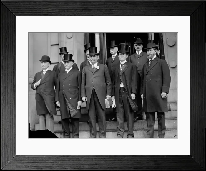 Framed Print : Governors of States - Front, Governor Eugene Noble Foss of Massachusetts; Judson Harmon... 1912. Creator: Harris & Ewing. Governors of States - Front, Governor Eugene Noble Foss of Massachusetts; Judson Harmon... 1912. Creator: Harris & Ewing Framed Print : Governors of States - Front, Governor Eugene Noble Foss of Massachusetts; Judson Harmon... 1912. Creator: Harris & Ewing. Governors of States - Front, Governor Eugene Noble Foss of Massachusetts; Judson Harmon... 1912. Creator: Harris & Ewing
