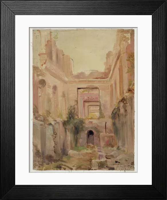 Framed Print : Ruins of the Château de Saint-Cloud: the vestibule, c1875. Creator: Jean Baptiste Edmond Allouard Framed Print : Ruins of the Château de Saint-Cloud: the vestibule, c1875. Creator: Jean Baptiste Edmond Allouard
