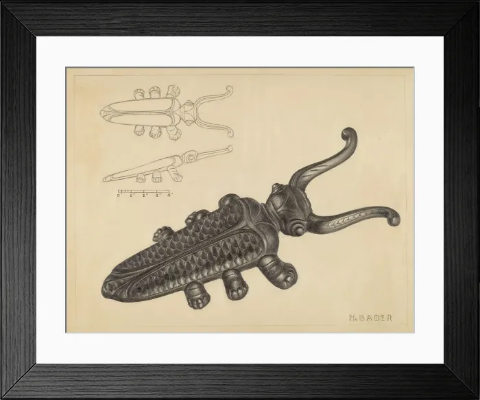 Framed Print : Bootjack, c. 1936. Creator: Herman Bader