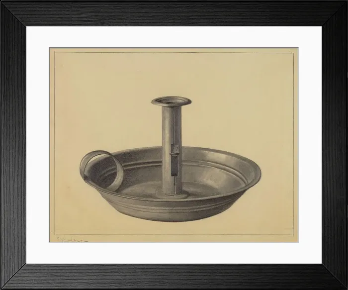 Framed Print : Candlestick Holder, c. 1937. Creator: Herman Bader Framed Print : Candlestick Holder, c. 1937. Creator: Herman Bader