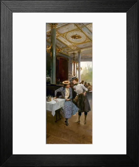 Framed Print : Women in a cafe, c1900. Creator: Mariano Alonzo-Perez Framed Print : Women in a cafe, c1900. Creator: Mariano Alonzo-Perez