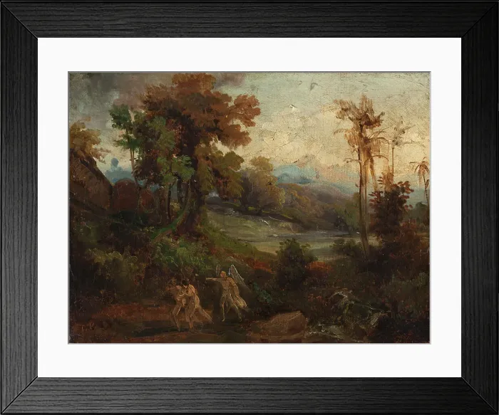 Framed Print : Adam and Eve expelled from Paradise. Creator: Unknown Framed Print : Adam and Eve expelled from Paradise. Creator: Unknown