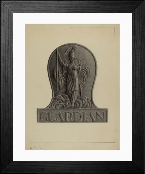 Framed Print : Firemark, c. 1937. Creator: Herman Bader Framed Print : Firemark, c. 1937. Creator: Herman Bader