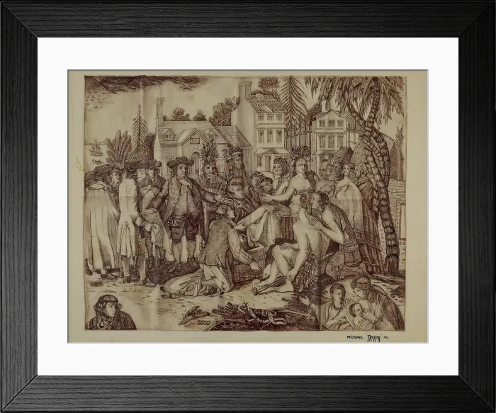 Framed Print : Printed Historic Textiles, c. 1938. Creator: Michael Trekur Framed Print : Printed Historic Textiles, c. 1938. Creator: Michael Trekur