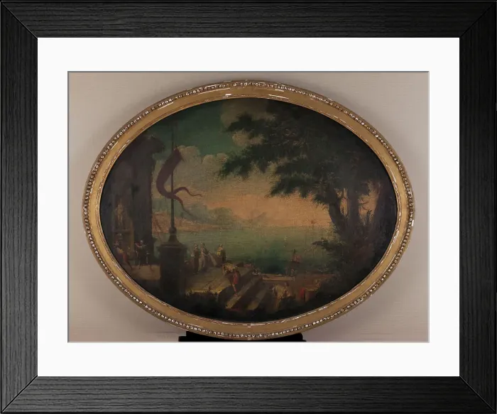 Framed Print : Landing in a port. Creator: Unknown Framed Print : Landing in a port. Creator: Unknown