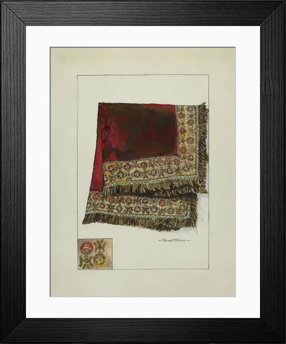 Framed Print : Tablecloth, c. 1937. Creator: Florence Truelson Framed Print : Tablecloth, c. 1937. Creator: Florence Truelson