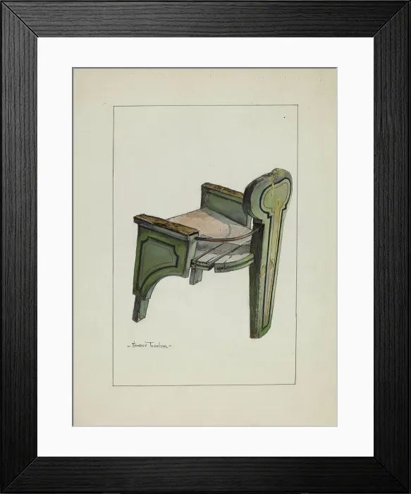Framed Print : Sleigh Chair, c. 1937. Creator: Florence Truelson Framed Print : Sleigh Chair, c. 1937. Creator: Florence Truelson