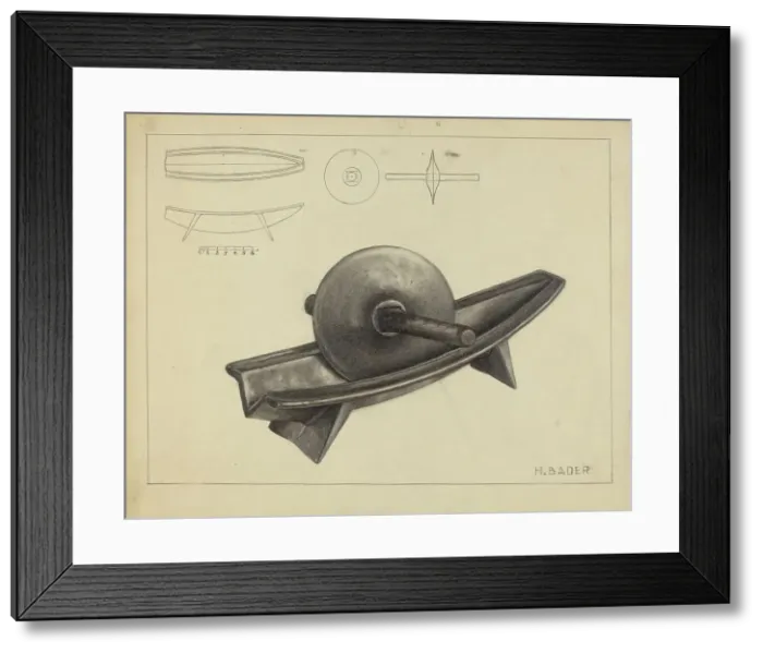Framed Print : Coffee Grinder, c. 1939. Creator: Herman Bader Framed Print : Coffee Grinder, c. 1939. Creator: Herman Bader