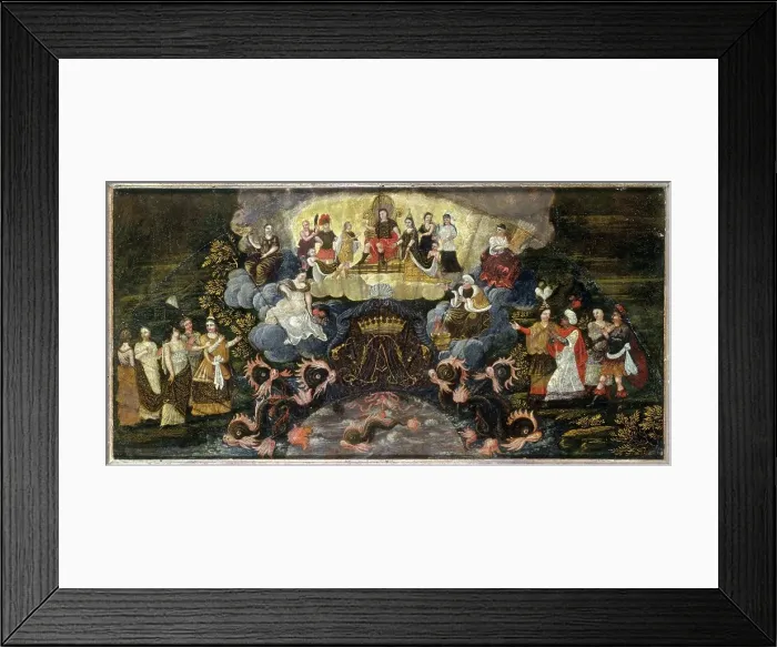 Framed Print : Allegory of the marriage of the Dauphin to Marie-Anne of Bavaria, March 7, 1680. Creator: Unknown Framed Print : Allegory of the marriage of the Dauphin to Marie-Anne of Bavaria, March 7, 1680. Creator: Unknown