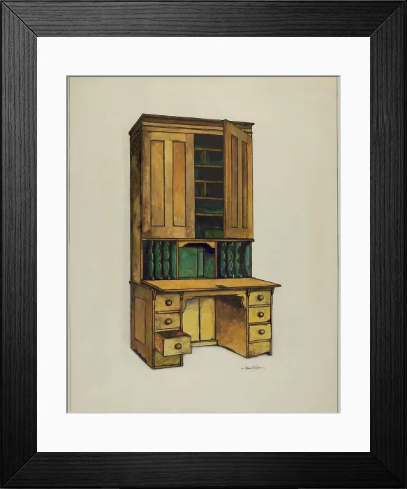 Framed Print : Cupboard, c. 1937. Creator: Florence Truelson Framed Print : Cupboard, c. 1937. Creator: Florence Truelson