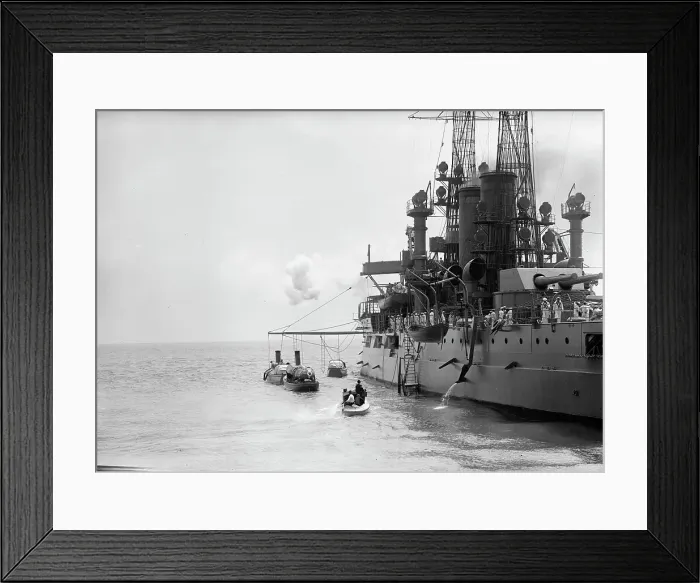 Framed Print : German Squadron Visit To U.S. - U.S. Battleship In Hampton Roads To Greet Squadron, 1912. Creator: Harris & Ewing. German Squadron Visit To U.S. - U.S. Battleship In Hampton Roads To Greet Squadron, 1912. Creator: Harris & Ewing Framed Print : German Squadron Visit To U.S. - U.S. Battleship In Hampton Roads To Greet Squadron, 1912. Creator: Harris & Ewing. German Squadron Visit To U.S. - U.S. Battleship In Hampton Roads To Greet Squadron, 1912. Creator: Harris & Ewing