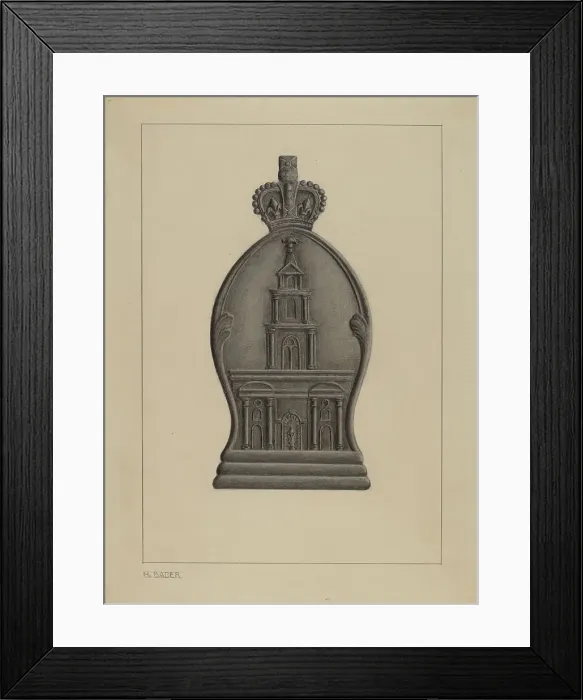 Framed Print : Firemark, 1935 / 1942. Creator: Herman Bader Framed Print : Firemark, 1935 / 1942. Creator: Herman Bader