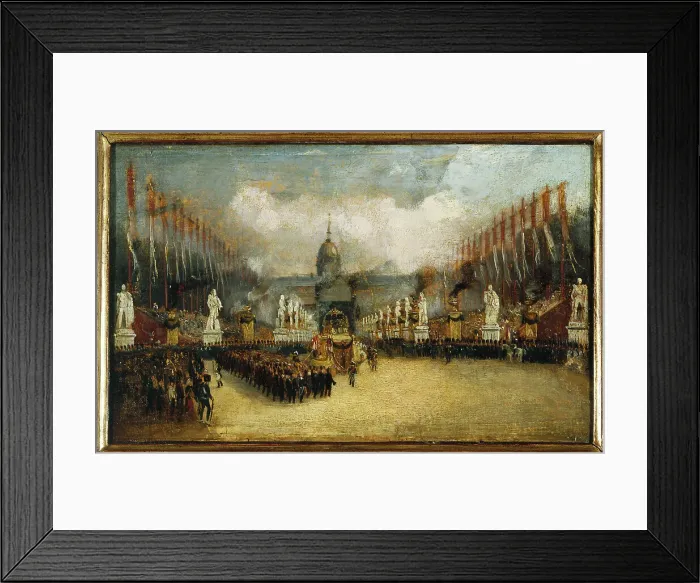 Framed Print : Arrival of Napoleon's ashes on the Esplanade des Invalides, December 15, 1840. Creator: Unknown Framed Print : Arrival of Napoleon's ashes on the Esplanade des Invalides, December 15, 1840. Creator: Unknown
