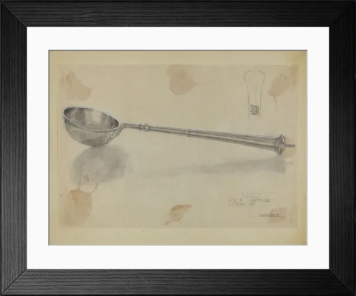 Framed Print : Silver Ladle, 1935 / 1942. Creators: Herman Bader, Hester Duany Framed Print : Silver Ladle, 1935 / 1942. Creators: Herman Bader, Hester Duany