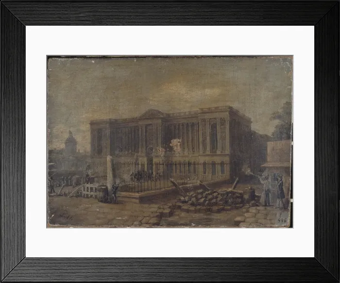 Framed Print : Attack on the Louvre, July 29, 1830. Creator: Unknown Framed Print : Attack on the Louvre, July 29, 1830. Creator: Unknown