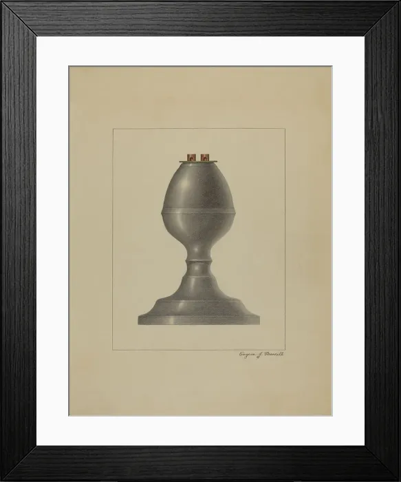 Framed Print : Lamp, 1935 / 1942. Creator: Eugene Barrell Framed Print : Lamp, 1935 / 1942. Creator: Eugene Barrell