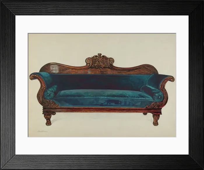 Framed Print : Velvet Lounge, 1937. Creator: Florence Truelson Framed Print : Velvet Lounge, 1937. Creator: Florence Truelson