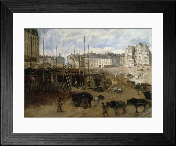 Framed Print : Building the avenue de l'Opera, in 1878, 1st and 2nd arrondissements, Paris, 1878. Creator: Unknown Framed Print : Building the avenue de l'Opera, in 1878, 1st and 2nd arrondissements, Paris, 1878. Creator: Unknown