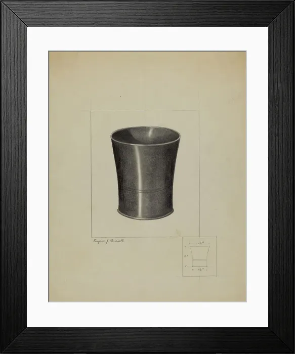 Framed Print : Pewter Beaker, c. 1936. Creator: Eugene Barrell Framed Print : Pewter Beaker, c. 1936. Creator: Eugene Barrell